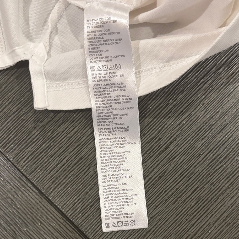 Tommy Bahama Polo Shirt Womens White Island Zone Pima Cotton Stretch Golf Medium - Picture 13 of 13